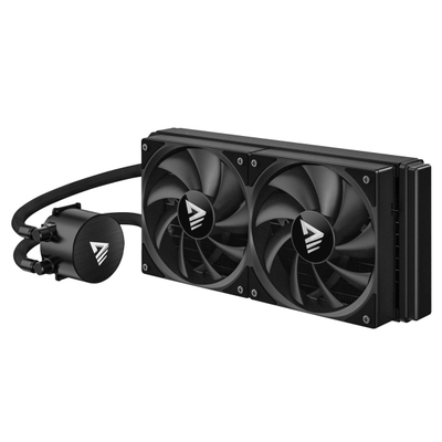 Ftohës uji për procesor Savio NOX 240 mm, me dy ventilatorë 120 mm, ngjyrë e zezë