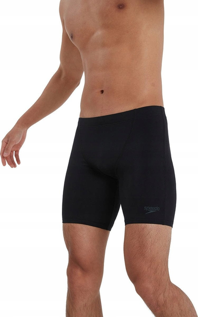 Rroba banje Speedo Endurance+ Mid Jammer për burra, që s’i bën përshtypje klori, të zeza