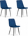Set karrigesh Turin, kadife, 3 copë, blu navy