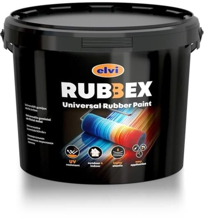 Bojë universale Paint Rubbex Universal Black, 3.5 kg, e zezë