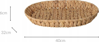 Shportë ovale Home&Styling, 41 x 31 x 6 cm, hithër uji, ngjyrë natyrale