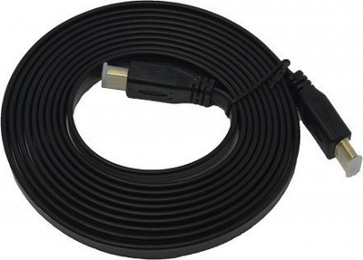 Kabllo HDMI pa markë Flat, 1.5 m, e zezë