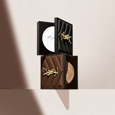 Pudër kompakte Yves Saint Laurent All Hours Hyper Finish, efekt mat, shumëpërdorimëshe, nuancë mesatare