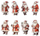 Sticker ngjitës festiv Titanum Craft Fun Series Santas, 250 copë, në rrotull, shumëngjyrësh
