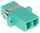 Adapter fibër optike MULTIMODE, LC duplex, OM3, i gjelbër
