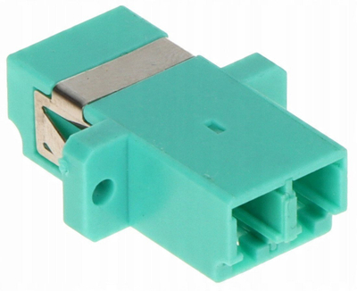 Adapter fibër optike MULTIMODE, LC duplex, OM3, i gjelbër