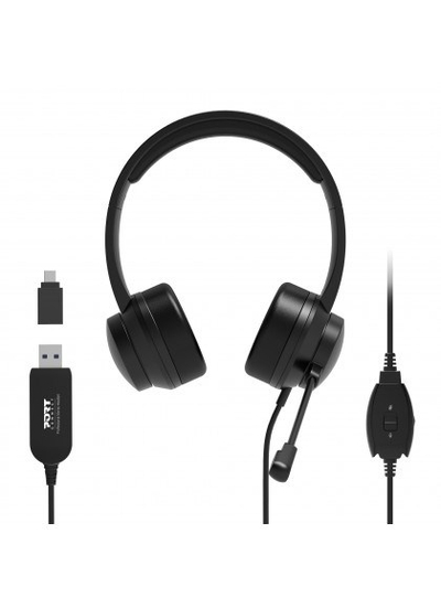 Kufje USB Comfortable Stereo Office, të zeza