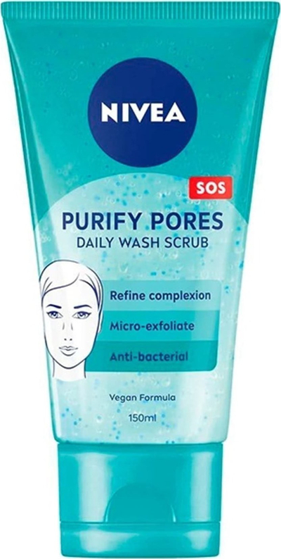 Scrub fytyre Nivea Daily Cleansing Scrub Clean Deeper, 150 ml