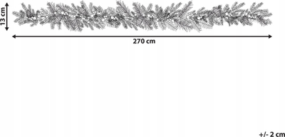 Garlandë Krishtlindjesh me drita ELBRUS, 270 cm, model i gjelbër