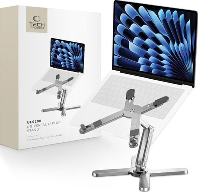 Stendë laptopi Tech-Protect ULS200, universale deri 16\", alumin, argjend