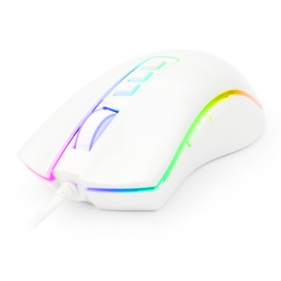 Гејминг глушец Redragon Cobra M711W, RGB, 10000 DPI, бел