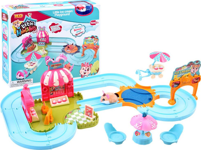 Set loje interaktiv për hamster Ice Cream Shop, pistë lodrash, shumëngjyrësh