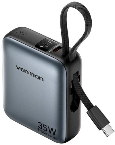 Powerbank Vention FHEH0, 10000mAh, 35W, сива