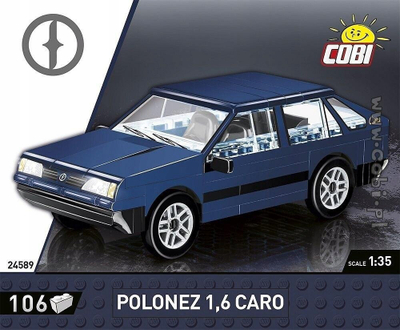 Set ndërtimi Cobi Youngtimer Collection Polonez 1.6 Caro 24589, model klasik, për koleksionistë, shumëngjyrësh