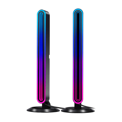 Set llamba tavoline BlitzWolf BW-AL1, 2 copë, USB, RGB LED, e zezë