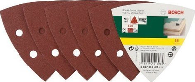 Set letra zmerilje Bosch Delta 120, 93mm, 25 copë