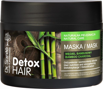 Maskë për rigjenerimin e flokëve Dr. Sante Detox me qymyr bambuje, 300ml