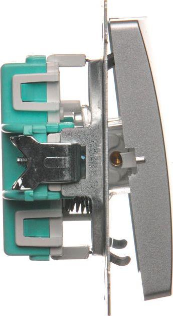 Ndërprerës Simon Basic, 10A, 250V, i argjendtë