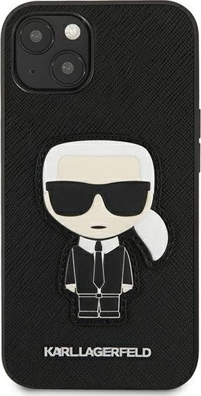 Mbulesë telefoni Karl Lagerfeld KLHCP13SOKPK, për iPhone 13 mini 5.4", hardcase Saffiano, e zezë