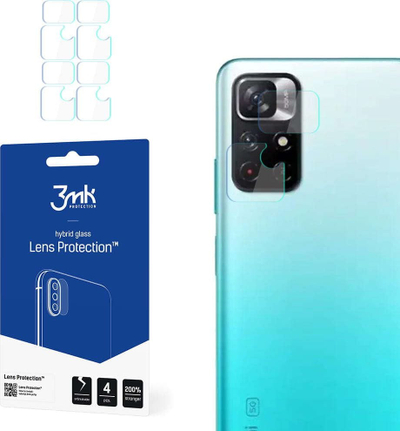 Mbrojtëse xhami për kamera 3MK Glass x4, për Xiaomi Redmi Note 11 5G, transparente
