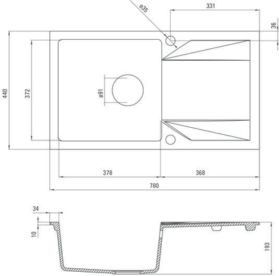 Lavaman Deante Evora ZQJ 2113, 780 x 440 x 180 m, i zi