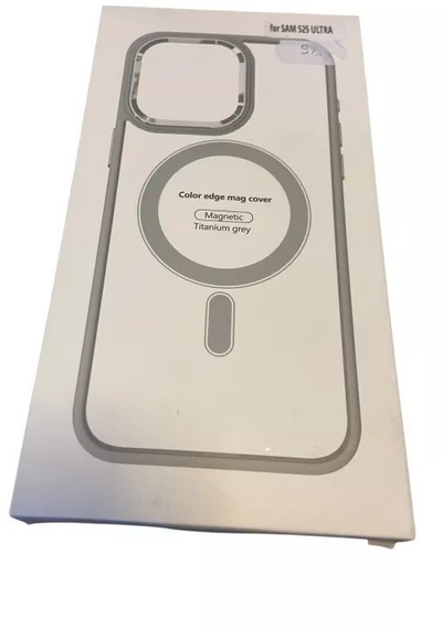 Kapak telefoni Color Edge Mag Cover për Samsung S25 Ultra, me MagSafe, transparent titanium gri