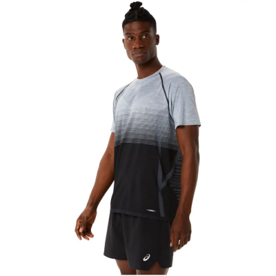 Спортска маица ASICS SEAMLESS SS TOP, мажи, со кратки ракави, сина