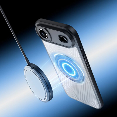 Mbrojtëse telefoni Dux Ducis Aimo Mag për iPhone 17 Air, me unazë magnetike, për MagSafe, e zezë