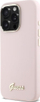 Mbrojtëse telefoni Guess Silicone Script, për iPhone 16 Pro 6.3", silikon, rozë