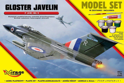 Model aeroplani Mirage Gloster Javelin F Mk9, plastik, për montim