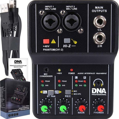 Mikser audio DNA MIX 2, 2 kanale, USB audio interface, i zi