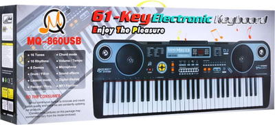 Tastierë elektronike Sound Master MQ-860USB, 61 taste, USB MP3, ngjyrë e zezë