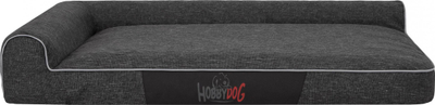 Shtrat për qen Hobbydog Bed Best, madhësia XL, material eco-linen, i zi