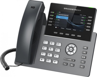 Telefon IP Grandstream GRP2615, 10 linja, me Wi‑Fi edhe Bluetooth, gri