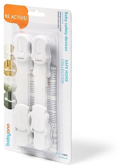 Bllokues universal për fëmijë Babyono, set 4 copë, i bardhë