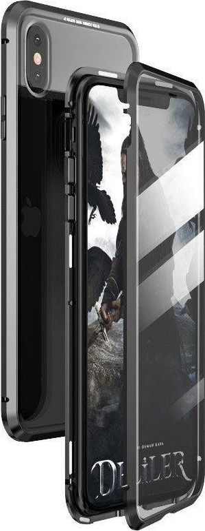 Kllëf magnetik Wozinsky Full Magnetic Case për Samsung Galaxy A72 4G, mbrojtje 360°, xham i fut brenda, zi transparent