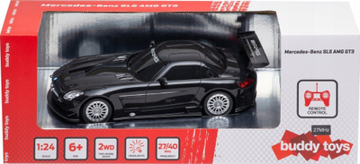 Автомобил со далечински управувач Buddy Toys Mercedes-Benz SLS BRC 24.060, 1:24, до 10 km/orë, црн