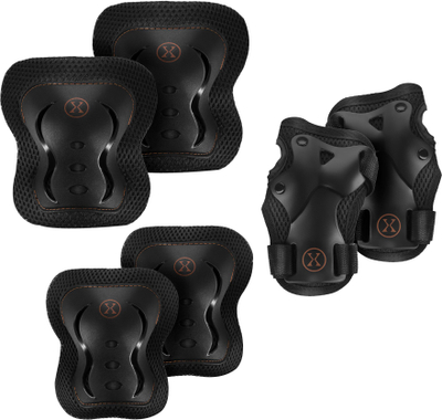 Set mbrojtësesh Nils Extreme H320, 6 copë, madhësia M, i zi