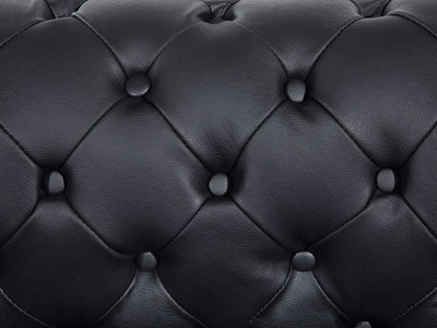Fotelje Chesterfield Leather, lëkurë natyrale, stil klasik, e zezë