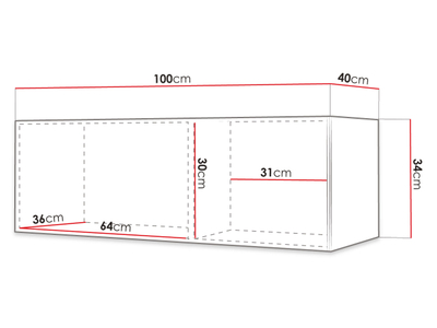 Komodë për TV Towiro Slim I 100 (100 x 34 x 40)