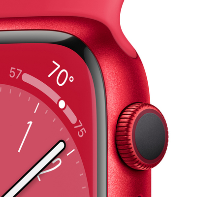 Apple Watch S8 GPS 45mm (PRODUCT)RED, Aluminium Case me (PRODUCT)RED Sport Band, Regular
