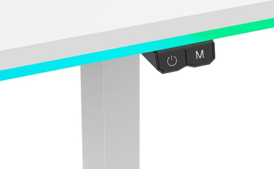 Tavolinë gaming ULTRADESK Iron Wei, skelet çeliku, drita LED, e zezë