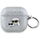 Mbështjellës kufjesh Karl Lagerfeld Monogram Karl &amp; Choupette, për AirPods 4, argjend