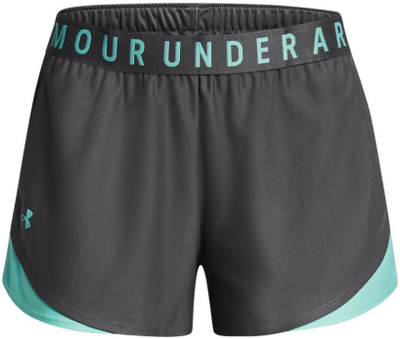 Pantallona të shkurtra sport Under Armour Play Up 3.0, poliestër, gri me jeshile