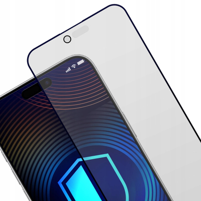 Mbrojtëse ekrani 3MK HardGlass, për iPhone 17 Air 17 Pro, matt Max Privacy, me kornizë të zezë