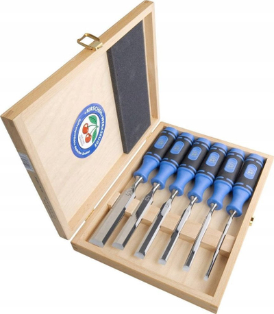 Set daltash Kirschen 1108000, 6 copë, kuti druri, blu