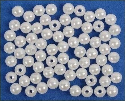 Rruaza FANDY Beads, 8mm, paketim 40g, të bardha