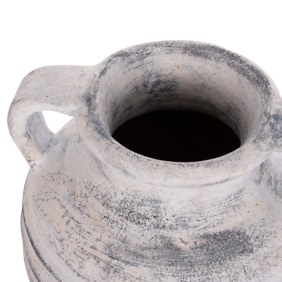 Vazo dekorative HomeMarkt VERMO HM4398, terrakote, 21x22cm, gri e çelët