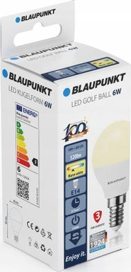 Llambë LED Blaupunkt P45 E14, 6W, 520lm 2700K, e bardhë