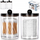 Set enësh banjo Vilde Bathroom Container, 2 copë, plastikë transparente, kapakë të zinj